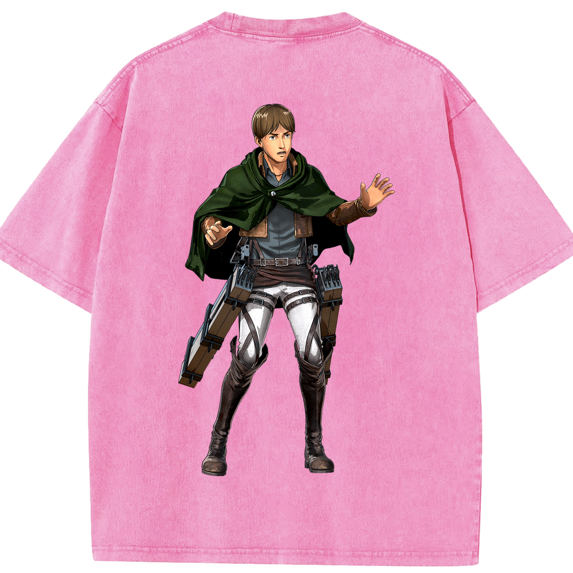 （画像用） 進撃の巨人 Attack on Titan 綿100% ヴィンテージ風 半袖Tシャツ（背面プリント）